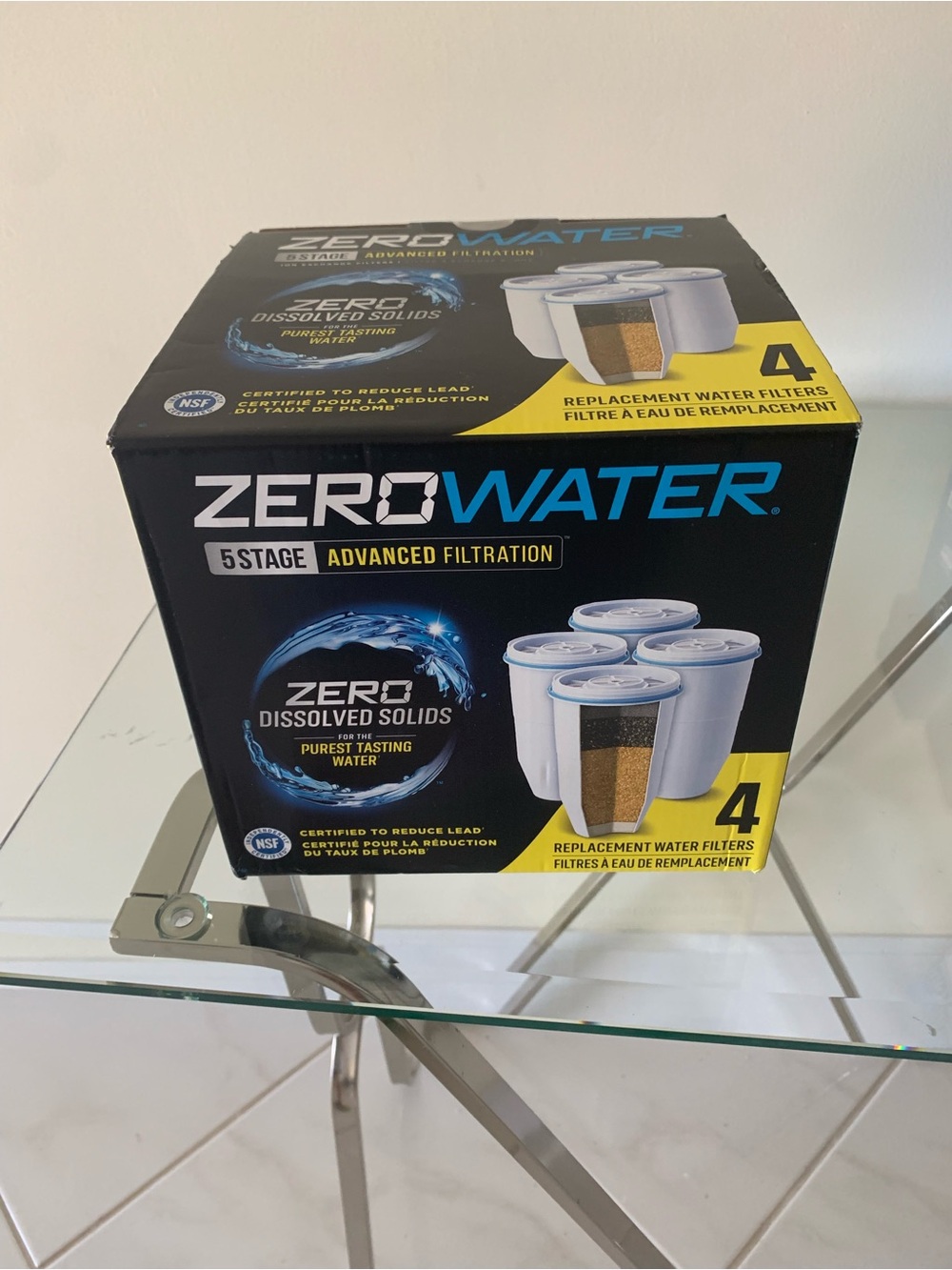 4-Pack White Replacement Water Filters - 5-Stage Advanced Filtration